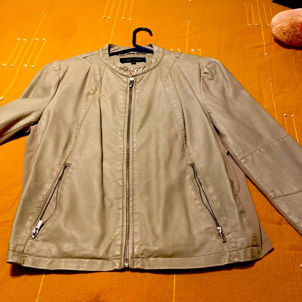 Tan leather jacket by black rivet size xl